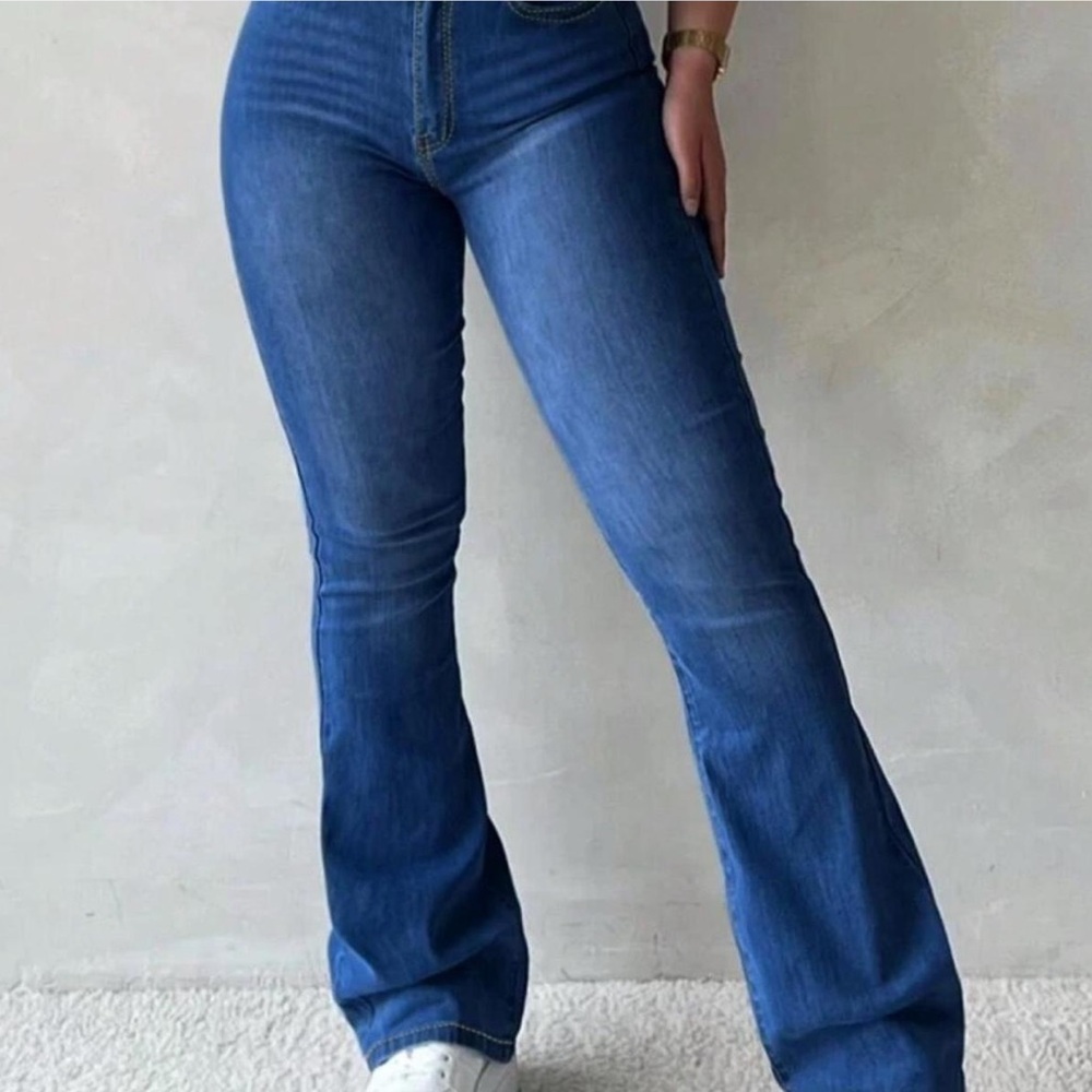 Women's Blue Flared Jeans